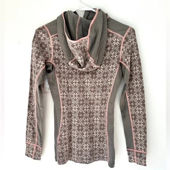 Kari Traa Rose Half Zip Baselayer Hoodie - 100% Merino Wool - Picture 4 of 6